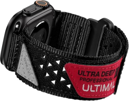 ULTIMAL Compatible with Apple Watch Straps 49mm 46mm 45mm 44mm, Soft Nylon Hollow Out Breathable Band for iWatch Ultra 3/2/1 Series 11 10 9 8 7 6 5 4 SE SE2 SE3 (XL, Black)