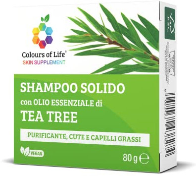 Colours of Life SKIN SUPPLEMENT - Shampoo Solido TEA TREE, 80 g