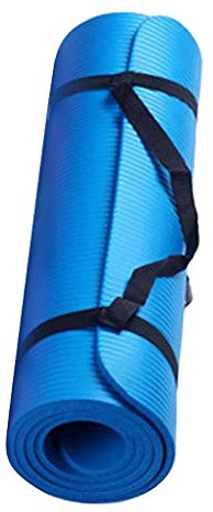 Yogamatte Rutschfest Gymnastikmatte TPE Fitnessmatte für Yoga Übungsmatte mit Tragegurt Sportmatte, Pilatesmatte Yogamatte Rutschfest (Blue, 60 x 25 x 1.5cm)