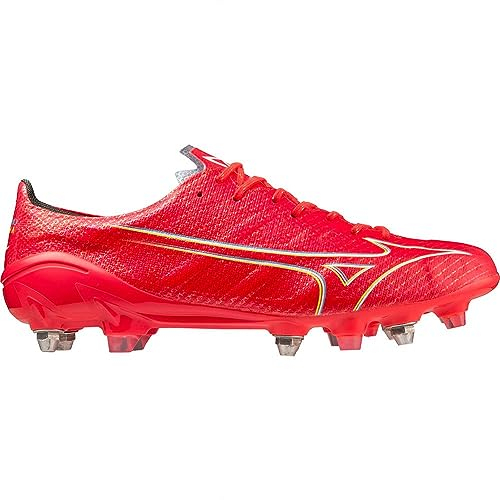 Mizuno α Japan Mix Fußballschuhe, Unisex, Erwachsene, Fiery Coral 2/White/Bolt 2, 44 EU, Feurige Koralle 2, weiße Bolzen 2, 44 EU
