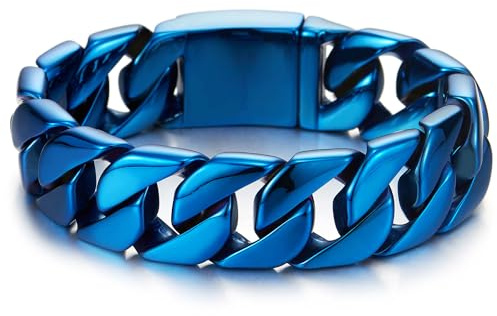 COOLSTEELANDBEYOND Große Maskulinen Stil Edelstahl Panzerkette Herren Armband