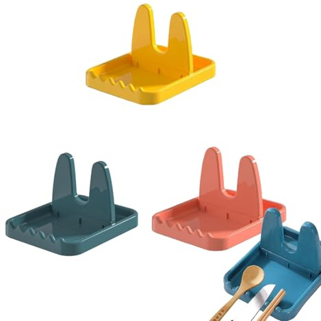 Eabdice 3 Pièces Porte Casseroles, Support de Couvercle, Casserole Support, Peut Contenir un Couvercle de Casserole, une Spatule, des Baguettes