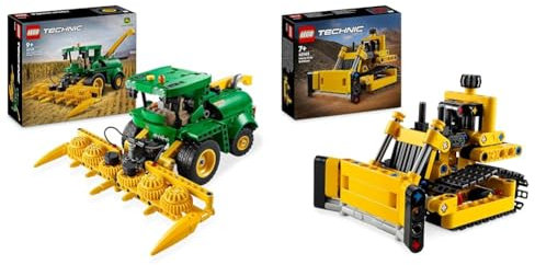 LEGO Technic John Deere 9700 Forage Harvester, Tractor Toy for Kids, Farm Set & Technic Heavy-Duty Bulldozer Set, Construction Vehicle Toy for Kids, Boys and Girls