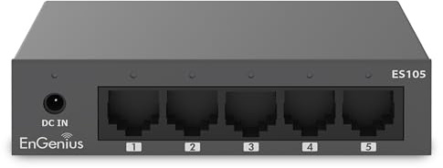 EnGenius 5-Port Gigabit Unmanaged Switch | 5X GE Ports high-Speed Connections | Plug and Play | fanless Silent Operation | IEEE 802.3az Energy Effiecient - ES105