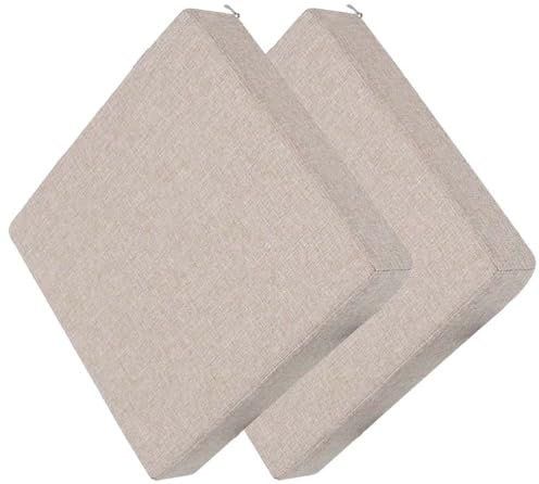 Pack 1/2/4 Cojines Para Sillas Jardin Cuadrado, 25/30/35/40cm,Cojines Para Sillas De Taburete ,Grueso De 5 Cm Cojines Sillas Antideslizante Extraíble,para Cocina,Comedor,Oficina(G,30x30x5CM 2pcs)