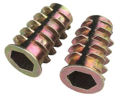 10 teile/los Zink-legierung Gewinde for Holz Einsatz Mutter Flansch Hex Stick Kopf Möbel Muttern M4 M5 M6 M8(M8x13mm x10pcs)