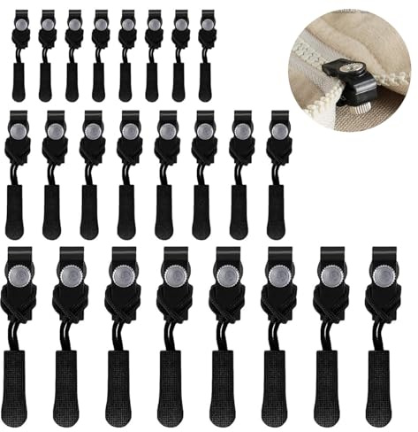 Yamobi Reißverschluss Reparatur Set, 24 Teile In 3 Größen, Vielseitiges Zipper Ersatz Für Jeans, Gepäck, Rucksäcke Und Mehr, Einfache Installation