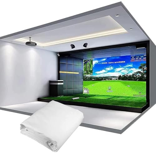 MTHHSXB Go-lf Simulator Impact Screens,Go-lf Simulator Impact Display Projection Screen Cloth for Outdoor Indoor Home Go-lf Training Home Go-lf Swing Training Home Projection Screen (3 * 4M)