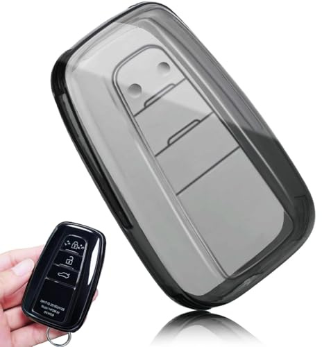 XMSCN Toyota Autoschlüssel-Hülle, für Toyota Camry RAV4 Avalon C-HR Prius Corolla Highlander GT86 TPU Keyless Smart Card Case, Smart Card Case, Smart Remote Key Zubehör (Style 2) (Stil1)