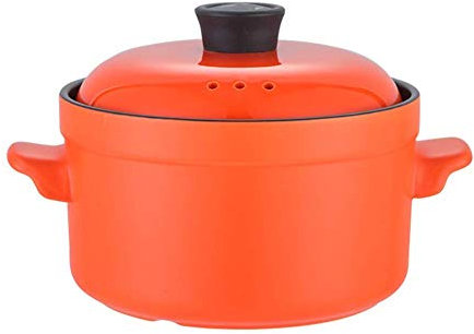 Olla de cerámica Tipo cocotte, Olla Holandesa de cerámica con Doble asa y Tapa, Olla para Sopa, Olla para Horno y vitrocerámica, 4 l - 7 (6 Unidades)