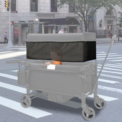 For Wonderfold W4 W2 Pare-soleil pour poussette wagon, design respirant pour une circulation de l'air optimale et une protection solaire (259,1 x 33 cm)
