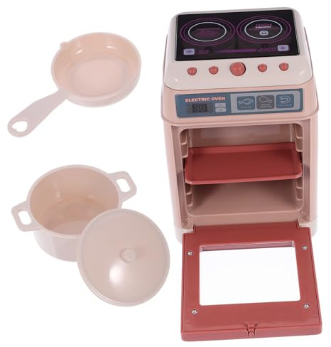 CIYODO Electric Mini Oven for Battery Powered Pretend Play Kitchen Appliance Educational Simulation Oven for Boys and Portable Outdoor Fun Gift