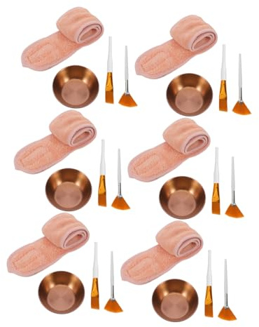 OUNONA Facial Spa Kit Delar Estetiker Ansiktsvårdset i Roséguld Inkluderar Blandningsskål Hudvårdsband och Verktyg för Spa och Hem Lätt att och Elegant Design