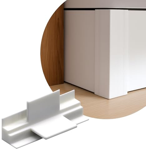 Sintrix Fab Eckverbinder – kompatibel mit IKEA Förbättra Sockelleiste 8 cm – 90° Innen- & Außenecken für Küchensockel & Abschlussleisten – passend für Sockelleisten ideal für Laminat, Fußbodenleisten