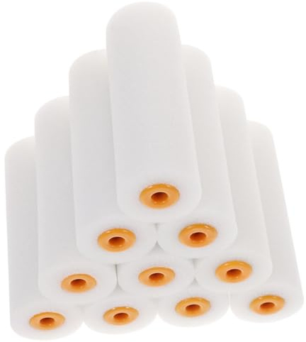 Hohopeti Fundas de Repuesto para Rodillo de Pintura de Esponja de Baja Densidad 6 Pulgadas, Pack 10 Unidades, Accesorios para Pintar Paredes Textura Fina y Uso Doméstico