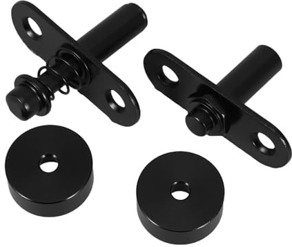 Healvian Set Perni a Molla Regolabili Neri per Schermi Pieghevoli e Divisori, Cerniera Pivotante Telescopica per Porte a Zanzariera, Ferramenta Resistente per Pareti Divisorie D’ufficio