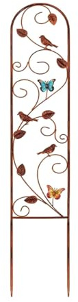 MagiDeal Treillis de Jardin pour Plantes grimpantes, Support pour Plantes, Ornement en Fer forgé Polyvalent, Treillis pour rosiers et Fleurs de Jardin, Arbres
