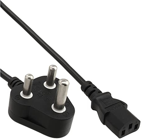 InLine 16652L nätkabel, strömkontakt Sydafrika 10A typ M på kallenhetskontakt C13, 1,8 m