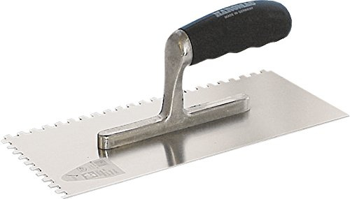 Haromac Glättekelle 6x6 mm gezahnt, 280 mm, rostfrei mit Soft-Griff, 10518006