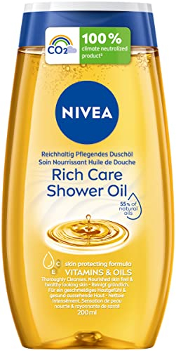 Nivea Aceite de ducha natural con aceites naturales, 200 ml