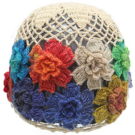 ZLYC Häkelmütze aus Baumwolle für Damen | Sommer Crochet Hat