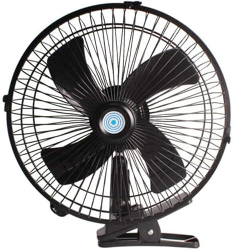 MACHSWON 8inch 24V Car Truck Home Electric Air Fan 2 Speed Airflow Desk Fans with Clip - Cigarette Lighter Rechargeable, 180° Rotatable, 2 Speed Control & Universal