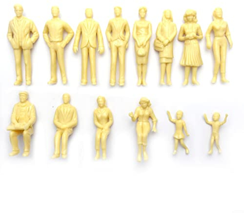 Lot de 60 figurines debout H0 1:87, poses miniatures, personnes pour projet de planification, modélisme ferroviaire