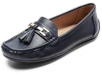 DREAM PAIRS Loafers for Women Slip On Comfortable Casual Fashion Flats Driving Shoes,Size 7,Navy,SDLS2320W-E