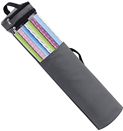 Lange Geschenkpapier-Organizer-Tasche, 106,7 X 22,3 Cm, Geschenkpapier-Aufbewahrungstasche mit Klarem Fenster, Robuste Geschenkpapier-Organizer-Tasche, Weihnachts-Aufbewahrungs-Organizer,(Grau)