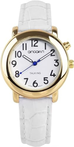 QINGQIAN English Voice Talking Watch for Blind,Visually impaired or Elderly,Women's Clothing Size