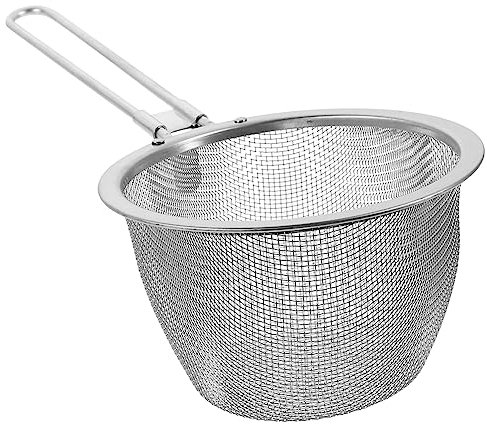 MAGICLULU Edelstahlfilter Spinnensieb Edelstahl Handschuhe Nudeln Nudeln Tortellini Kochlöffel Nudelsieb Mehl Filterlöffel Ölfilter Spaghetti feinmaschig Rostfreier Stahl