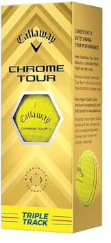 Callaway Golfbälle Chrome Tour Triple Track Yellow Balls 3 Stück BL CG CHRM Tour YLW 24 TRPLTRK 3B PK