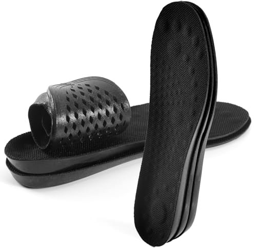 XINIFOOT 3 Paar atmungsaktive stoßdämpfende Sport-Schuheinlagen, elastisch, weich, Ersatzeinlage für Herren und Damen, Schwarz (M EU 39-42)