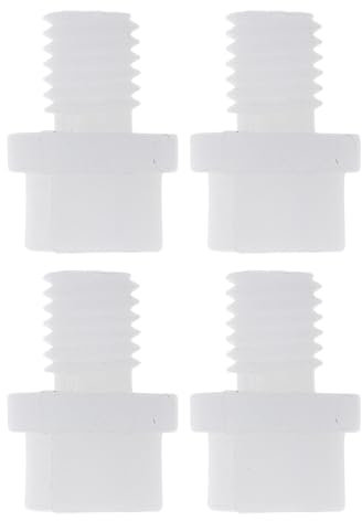 HEROFFIX 4 Stück Aquarium Kunststoff Schlauchstutzen 25/64 Schlauch x M8 NPT Gewindeadapter Weiß PP