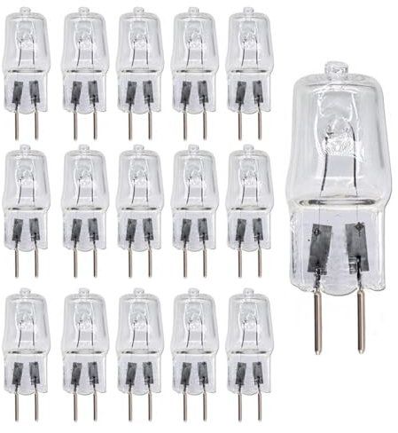 UGEFKMQ 20Pc Cápsula Transparente Lámpara G6.35 220V 100W Bombillas Halógenas G6.35/GY6.35 Bipin Regulable 100W