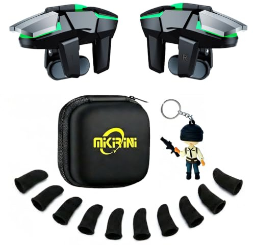 Mikirini 13 in 1 Mobile Phone Gaming Triggers Combo Kits for iPhones/Android Phones, Mobile Phone Game Controller for PUBG Mobile/Call of Duty/Apex (Boy)