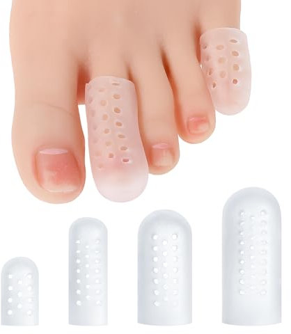 MBAIYO 16 Pcs Gel Toe Protectors, Silicone Toe Caps Protectors for Women and Men Toe Covers Guards Sleeves for Pain Relief Shoes Cushions for Blisters and Corns