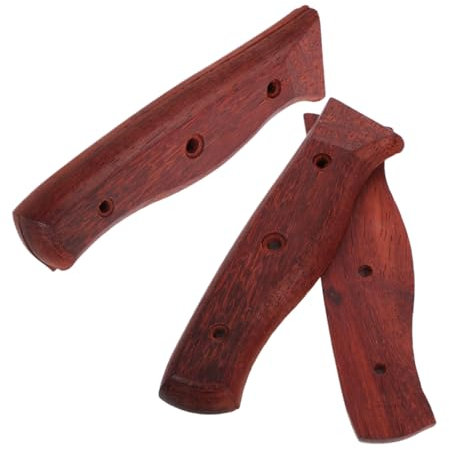 SMASOLO 2pezzi Manico in Legno Per Coltello Guancette Di Ricambio Per Impugnatura Coltello Accessorio Di Riparazione Per Da Cucina Sostituzione Facile Per Manico