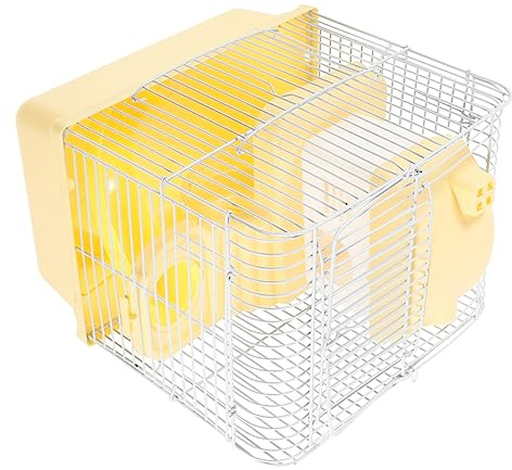 Hohopeti Hamsterkäfig Doppelstock Mit Kunststoffboden Großer Drahtkäfig Aus Sicherem Material Für Hamster Ratten Und Kleine Haustiere Zum Spielen Und Schlafen in Innenräumen