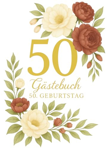 Gästebuch 50. Geburtstag – Interaktives Erinnerungsbuch mit Fragen, Foto-Platz & liebevollen Ideen | A4 Hardcover Geschenk für Frauen & Männer: ... Platz für Fotos & persönlichen Worten.