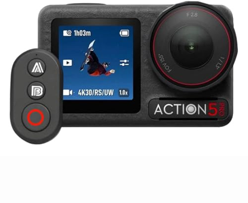 OURHZTB Telecomando Bluetooth per fotocamera DJI Osmo Action 5 Pro/Action 4/Osmo 360, portata 30 m, telecomando intelligente per scatto e zoom, adatto per telefoni iOS e Android