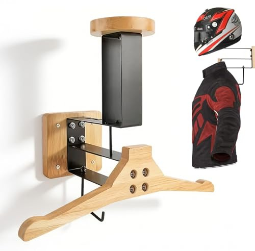 UESDU Helmhalterung Wand, Motorrad Garderobe Motorradhelm Halterung für Motorrad Fahrrad Rennsport Oberbekleidung SportausrüStung PräSentation