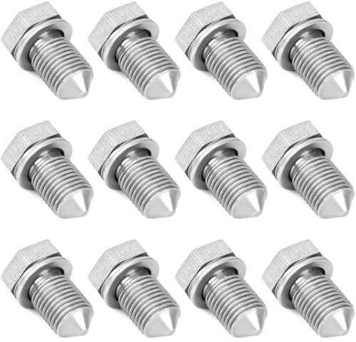 12 tornillos de drenaje de aceite, M14 x 1,5, tornillo de drenaje, cárter de aceite con anillo de sellado, junta universal para cambio de aceite de coche, moto, barco