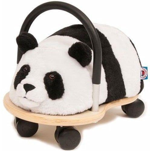 Wheely Bug 4260223371189 51100P Panda, Neuheit! Kleiner Holzpanda mit strapazierfähigem Bezug auf Rollen mit Griff, Ultimatives Cooles Rutschauto, Spaß Car - Auto für jedes Kind