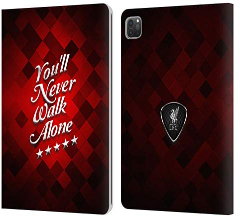 Head Case Designs Offizielle Liverpool Football Club Grau Pixel YNWA Kursiv Liver Bird YNWA Leder-Wallet-Hülle Kompatibel mit Apple iPad Pro 11 2020/2021 / 2022