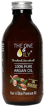 The One & Oily Argon Oil, 100% Pure Moroccan Hair Oil for Healthy Hydrated Hair, Natural Moisturiser, for Hair, Face, Body, Beard, Nails, Massage Oil, Women and Men Vegan and Cruelty-Free