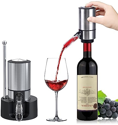 Ataller Electric Wine Aerator Dispenser Pump - Portable and Automatic Bottle Breather Tap Machine - Air Decanter Diffuser System for Red and White Wine