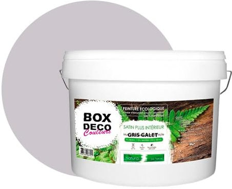 Pintura natural ecológica para pared, diseño de raso interior, 10 L, 130 m², color gris