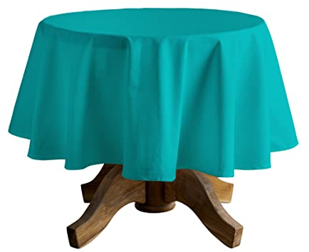 CALICOT Ceramic Tischdecke aus 100% Baumwolle, vorgewaschen und vorgeschrumpft, perfekt für Zuhause | Speisen | Tischplatte| Partydekoration, Baumwolle, (Runden, 160 cm)