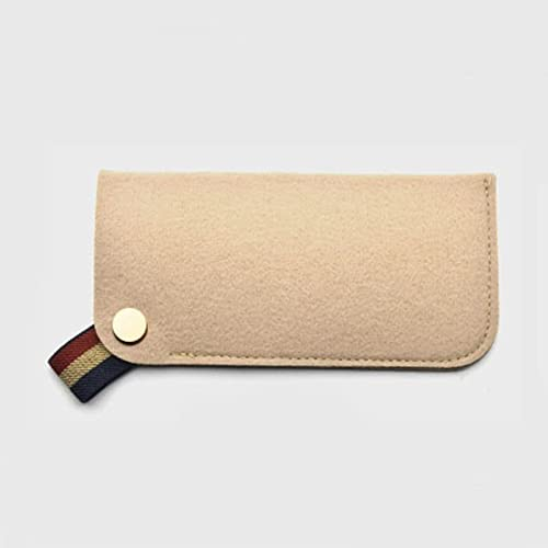 Filz Sonnenbrillenetui Bunte Candy Brillenbox Weiche Brillentasche Brillen Accessoires(Beige)